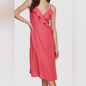 ⭐️ 1. State Womens Size 10 Pink Spaghetti Strap V Neck Midi Party Dress